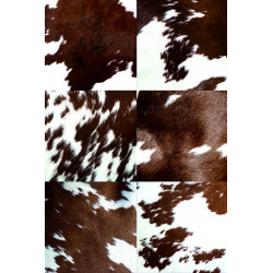 Tapis vinyle Patchwork peau de vache rectangulaire, 99x150cm, collection Mountain Sélection, Pôdevache