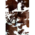 Tapis vinyle Patchwork peau de vache rectangulaire, 198x285cm, collection Mountain Sélection, Pôdevache