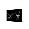 Toile encadré Duo cerf noir et blanc, 50 x 70 cm, collection My gallery, Pôdevache