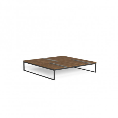Table basse carrée Casilda, Talenti graphite 100 x 100 cm
