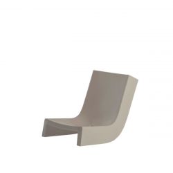 Chaise longue Twist, Slide Design gris clair
