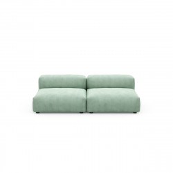 Canapé 2 à 3 places Vetsak, velours côtelé vert pâle L.210 x H.60 x P.115,5 cm