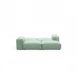 Canapé 4 places avec accoudoirs Vetsak, velours côtelé vert pâle