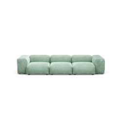 Canapé 3 à 4 places avec accoudoirs Vetsak, velours vert menthe L.315 x H.60 x P.115,5 cm