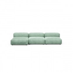Canapé 3 à 4 places Vetsak, velours vert menthe L.346,5 x H.60 x P.136,5 cm