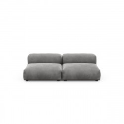 Canapé 2 à 3 places Vetsak, velours gris foncé L.210 x H.60 x P.115,5 cm