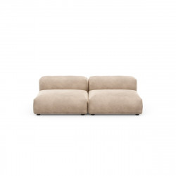 Canapé 2 à 3 places Vetsak, velours gris \'stone\' L.210 x H.60 x P.115,5 cm
