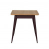 Table 55 Plateau Chêne, Brun Noir brillant Tolix, 70 x 70 x H74 cm