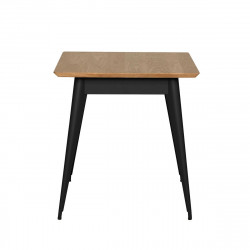 Table 55 Plateau Chêne, Noir foncé brillant Tolix, 70 x 70 x H74 cm