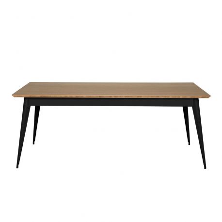 Table 55 Plateau Chêne, Noir, Tolix, 190 X 80 X H74 cm