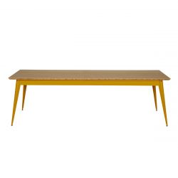 Table 55 Plateau Chêne, Jaune moutarde, Tolix, 250 X 95 X H74 cm