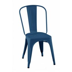 Set de 2 chaises A, Tolix bleu océan mat