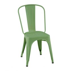 Set de 2 chaises A Inox Brillant, Tolix vert romarin