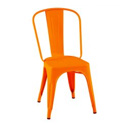 Set de 2 chaises A Inox, Tolix orange potiron mat