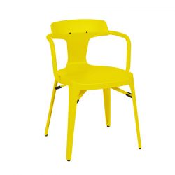 Chaise T14 Inox, Tolix jaune citron mat
