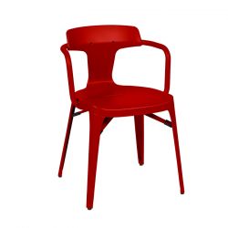 Chaise T14 Inox, Tolix rouge piment mat