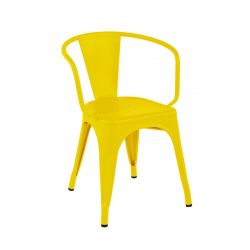 Set de 2 fauteuils A56, Tolix jaune citron mat