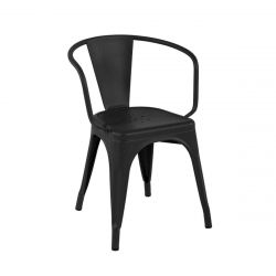 Set de 2 fauteuils A56, Tolix graphite mat fine texture