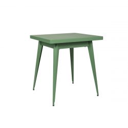 Table 55 Brillant, Tolix vert romarin 70x70 cm