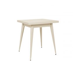 Table 55 Brillant, Tolix ivoire 70x70 cm