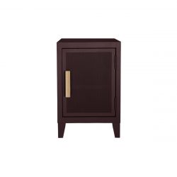 Petit meuble de rangement B1 H64 perforé, chocolat noir, Tolix, 40x40xH64cm