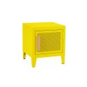Table de chevet B1 H45 perforé, jaune citron, Tolix, 40x40xH45cm