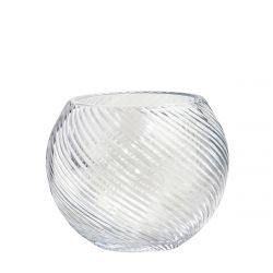 Vase Crystal Bowl swirl taille M, Ebb&Flow diamètre 22 cm
