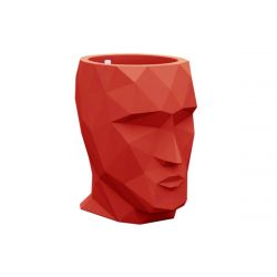 Pot Adan, Vondom rouge avec reserve d\'eau, 30 x 41 x Hauteur 42 cm