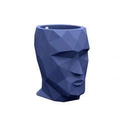 Pot Adan, Vondom bleu avec reserve d\'eau, 30 x 41 x Hauteur 42 cm