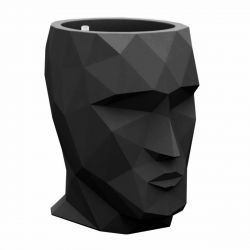 Pot Adan, Vondom noir avec réservoir d\'eau, 70 x 96 x Hauteur 100 cm