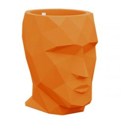 Pot Adan, Vondom orange avec réservoir d\'eau, 70 x 96 x Hauteur 100 cm