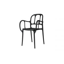 Chaise Milà, noir, 44,5 x 48 x H84,5 cm, Magis