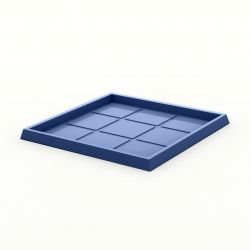 Soucoupe carrée 60x60 cm bleu marine, Vondom, pour pot 50x50 cm