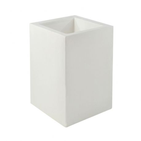 Pot Cubo Haut blanc mat 40x40xH60 cm, simple paroi, Vondom