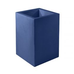 Pot Cubo Haut bleu marine mat 40x40xH60 cm, simple paroi, Vondom