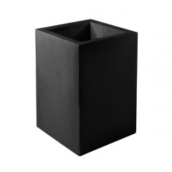 Pot Cubo Haut noir mat 40x40xH60 cm, simple paroi, Vondom
