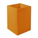 Pot Cube Haut orange mat 50x50xH75 cm, simple paroi, Vondom