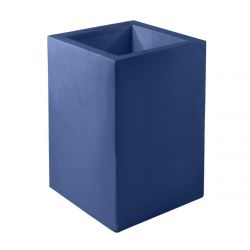 Pot Cube Haut bleu marine mat 50x50xH75 cm, simple paroi, Vondom