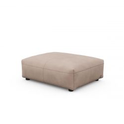 Module d'assise en cuir gris stone, taille M pour le canapé Vetsak, 105 x 84 x H37 cm
