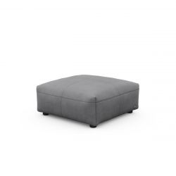 Module d'assise en cuir gris foncé, taille S pour le canapé Vetsak, 84 x 84 x H37 cm