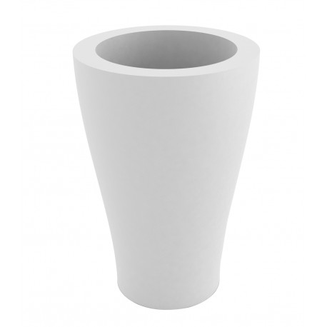 Petit pot Curvada blanc diamètre 45 x hauteur 68 cm, Vondom
