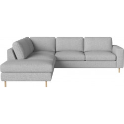 Canapé d'angle 4 places avec système séparable gauche Scandinavia, Bolia, tissu London gris clair