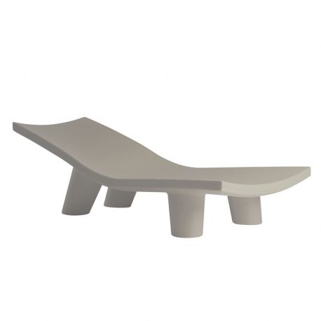 Chaise longue Low Lita, Slide Design gris tourterelle