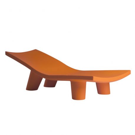 Chaise longue Low Lita lounge, orange citrouille, Slide Design