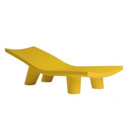 Chaise longue Low Lita lounge, jaune safran, Slide Design