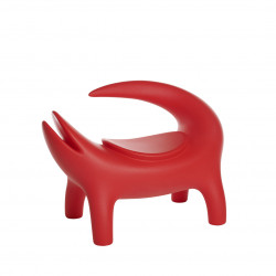 Fauteuil Lounge Kroko rouge, Slide Design, L100 x P60 x H74 cm