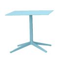 Table carré outdoor Ypsilon, plateau acier bleu azur, 70x70xH74 cm, Pedrali
