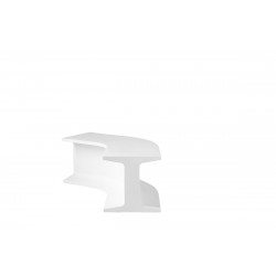 Banc modulable Iron blanc laiteux, W 121 x D 92 x H 45, Slide Design