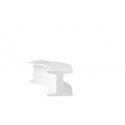 Banc modulable Iron blanc laiteux, W 121 x D 92 x H 45, Slide Design