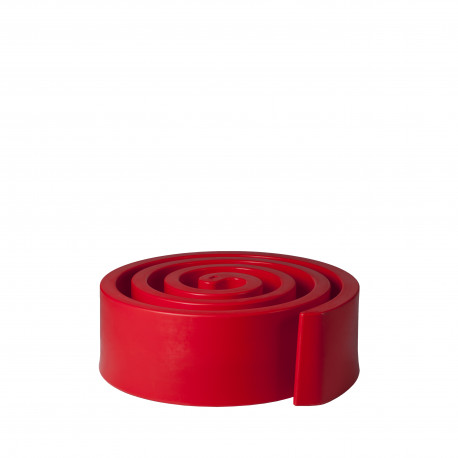 Banc spiral Summertime rouge, Slide Design, L129 x P120 x H43 cm